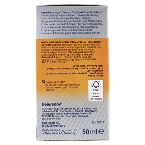 Nivea Men Skin Energy Crema Idratante 50 ml